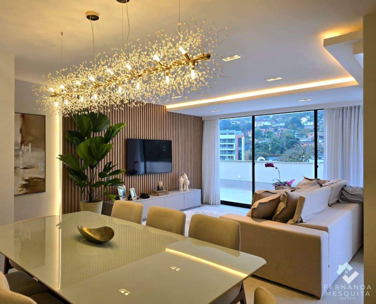 Exclusiva Cobertura de Alto Padrão com 3 Quartos (1 Suíte), Terraço de 110 m² e 3 Vagas – Condomínio La Brique, Agriões – Teresópolis/RJ - Fernanda Mesquita Imóveis | Um novo capítulo pede um novo lar. Encontre aqui.